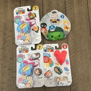 Disney Tsum Tsum Collectible vinyl figurine set new sealed Lot bonus marvel